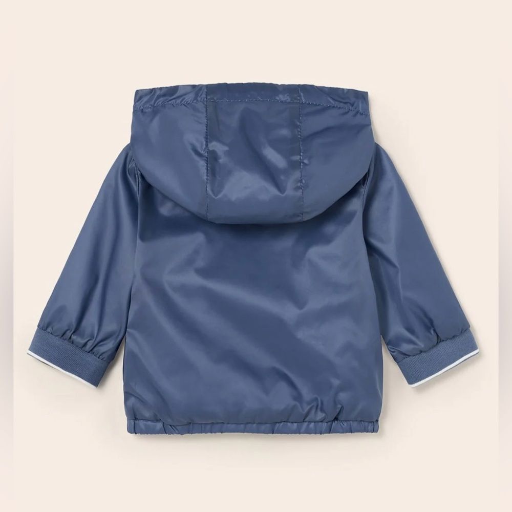 MAYORAL NEW WITH TAGS Reversible Hooded Windbreaker Imperial Size: 6-9 Months - Picture 3 of 11